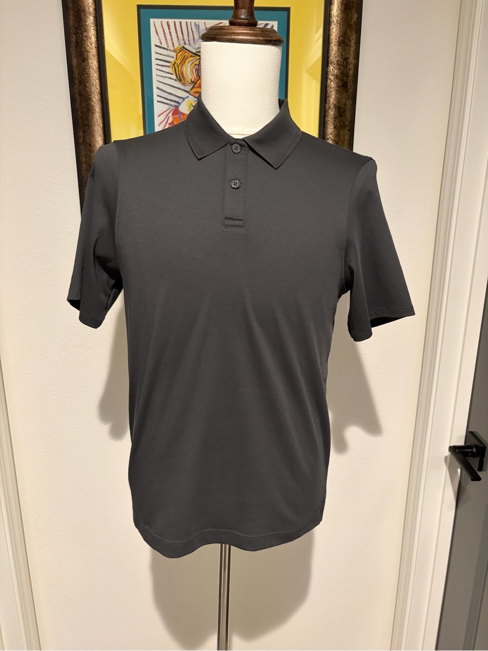 Men's Lululemon Charcoal Polo Shirt - Versatile Everyday Style